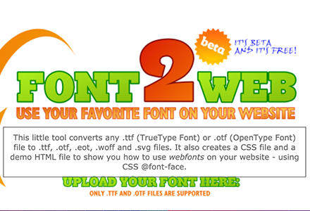 Font2Web:在线转换字体成eot,otf,svg,wotf,网页设计师必备